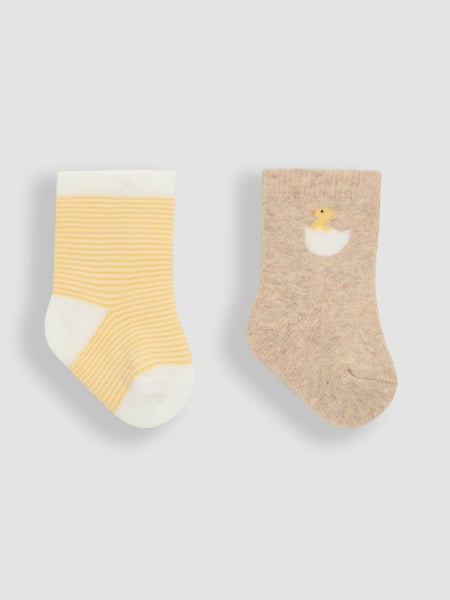 JoJo Maman Bébé Yellow 2-Pack Baby Socks (AY1368) | € 12