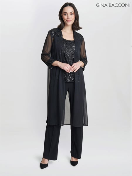 Gina Bacconi Black Jessica Three Piece Suit Set (AY1605) | € 406