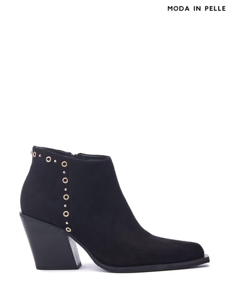 Moda in Pelle Penza Western Style Smart Ankle Black Boots (AY1623) | € 100