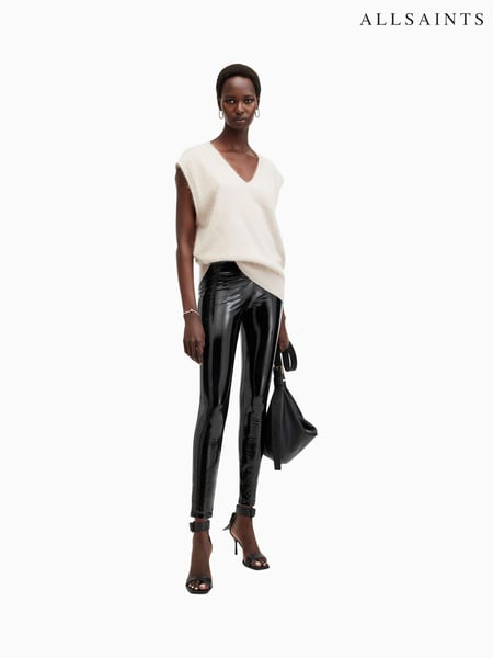 AllSaints Black Cora Shine Leggings (AY2576) | € 217