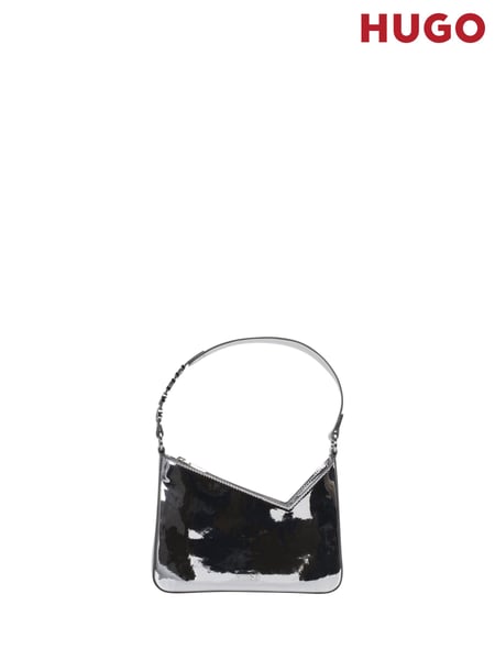 HUGO Black Metallic Logo Strap Shoulder Bag (AY2916) | € 132