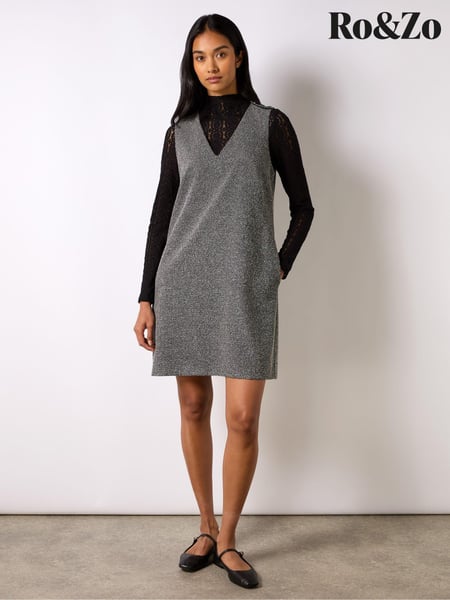 Ro&Zo Grey Mono Boucle Mini Dress (AY3225) | € 69