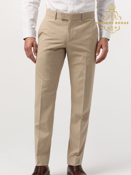 Antique Rogue Gold Plain Slim Trousers (AY3363) | € 100