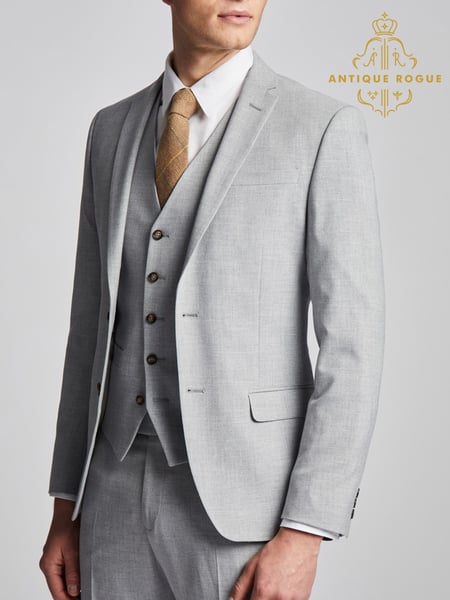 Antique Rogue Grey Plain Slim Jacket (AY3369) | € 179