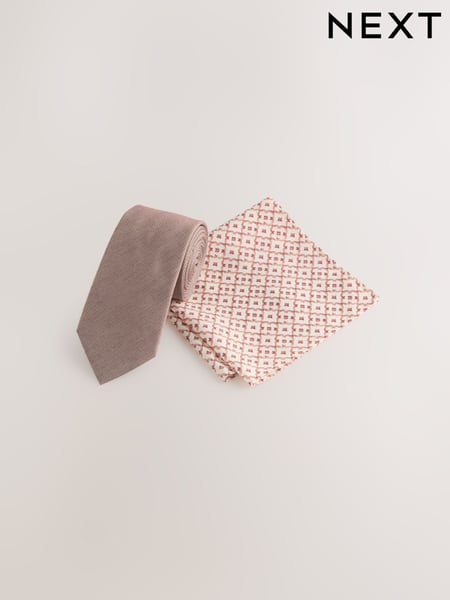 Neutral Tie and Pocket Square Set (AY4524) | € 24