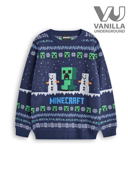 Vanilla Underground Blue Boys Minecraft Christmas Jumpers (AY5501) | € 47