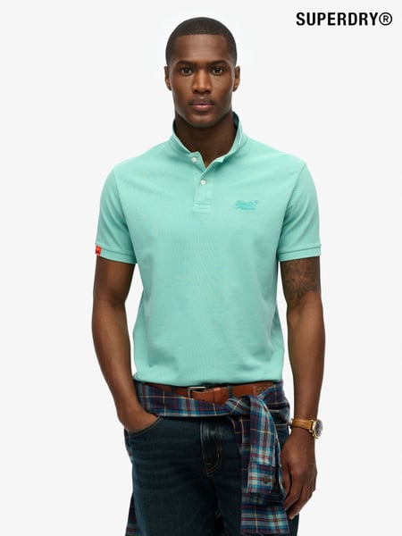 Superdry Green 100% Cotton Vint Destroy Polo Shirt (AY6446) | € 53
