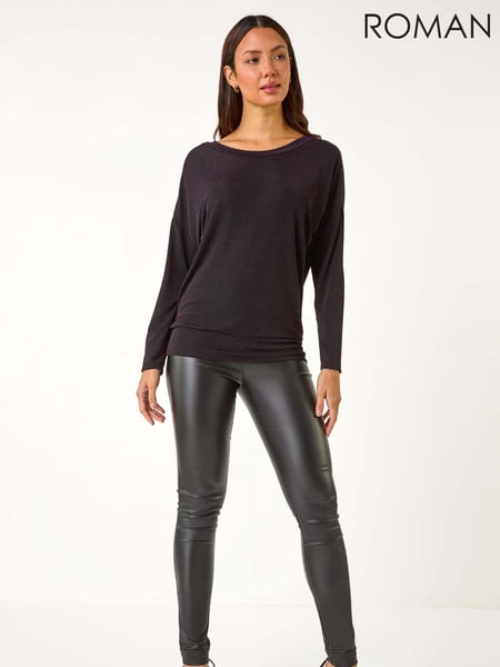 Roman Pink Shimmer Glitter Banded Hem T-Shirt (AY7212) | € 59