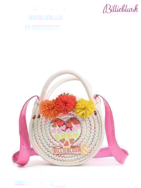 Billieblush Pink Logo Pom Pom Cross-Body Handle Bag (AY8297) | € 45