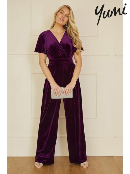 Yumi Purple Jumpsuit With Angel Sleeves (AY8522) | € 101