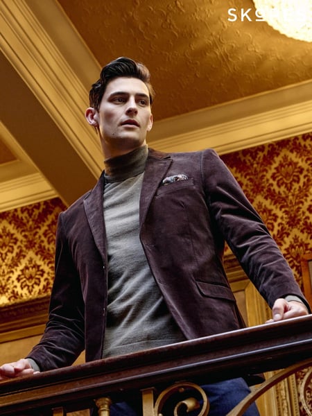 Skopes Brown Tailored Fit Corduroy Taylor Jacket (AY8708) | € 201