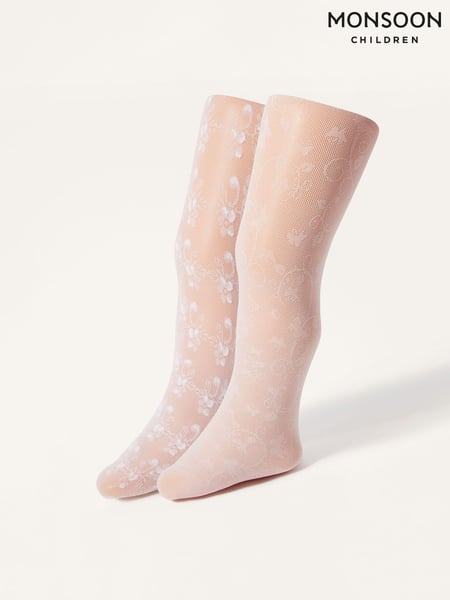 Monsoon Natural Baby Lacy Tights 2 Pack (AY8833) | € 23