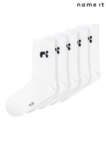 Name It White Kids Cotton Socks 5 Pack (AY8979) | € 19
