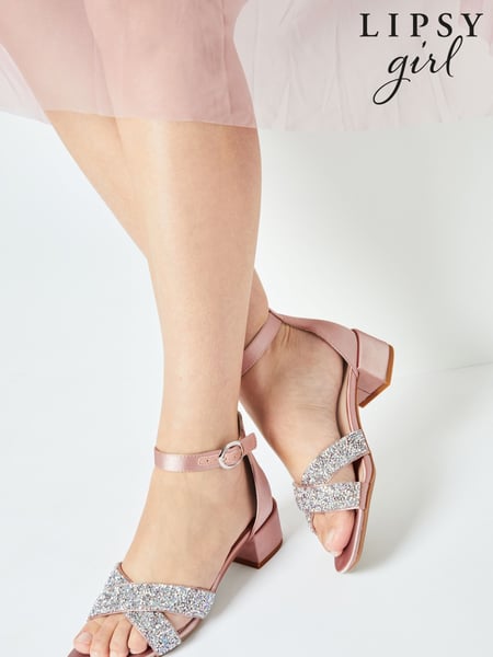 Lipsy Nude Low Block Heel Occasion Sandals (AY9853) | € 20 - € 23