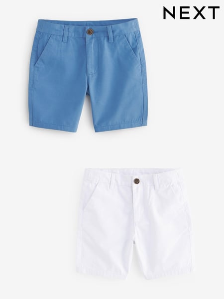 White/Blue Chino Shorts 2 Pack (3-16yrs) (B01612) | € 21 - € 35