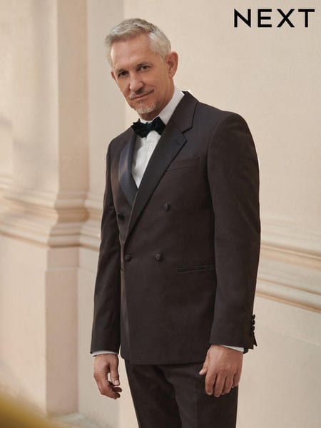 Brown Slim Fit Double Breasted Tuxedo Suit Jacket (B04193) | € 118