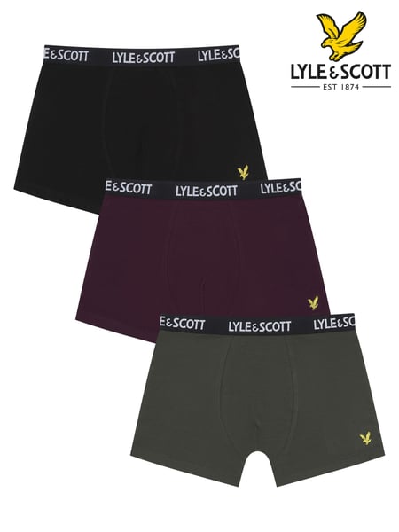 Lyle & Scott Black Underwear Boys Markus Trunks 3 Pack (B05232) | € 31