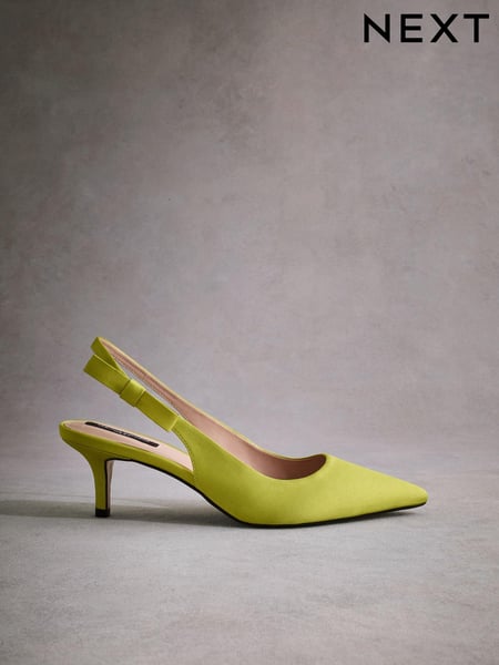 Lime Green Tabitha Simmons Dela Leather Slingback Point Heels (B06602) | € 69