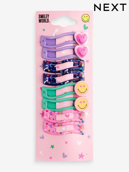 Lilac Purple Smiley Clips 8 Pack (B11288) | € 9