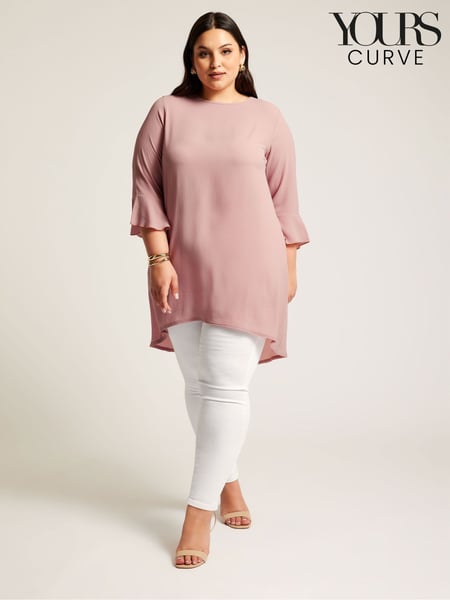 Yours Curve Pink Flute Sleeve Tunic (B14419) | € 12