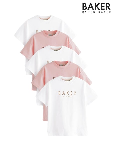 Baker by Ted Baker 100% Cotton T-Shirts 5 Pack (B14617) | € 62 - € 70