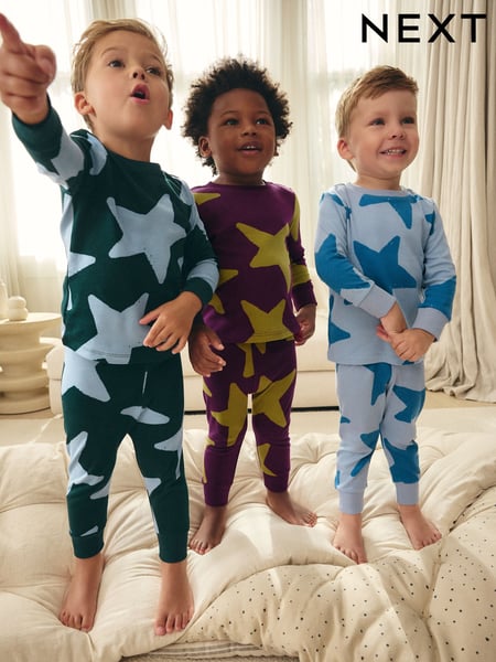 Multi 3 Pack Snuggle 100% Cotton Pyjamas (9mths-10yrs) (B14986) | € 23 - € 28