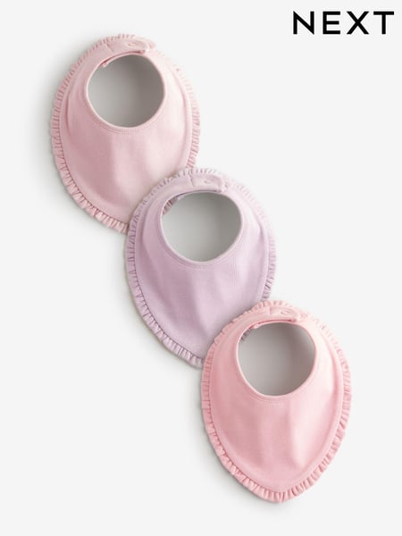 Pink Frill Baby Bibs 3 Pack (B15513) | € 10