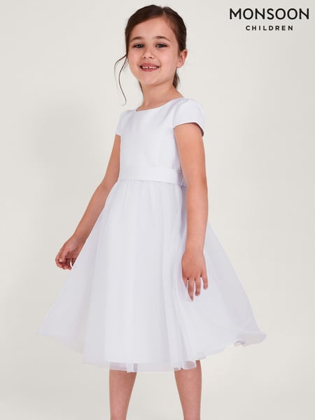 Monsoon White Tulle Bridesmaid Dress (B16256) | € 70 - € 86