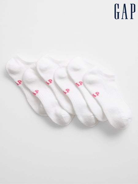 Gap White Kids 3 Pack Logo Trainer Socks (B16263) | € 12