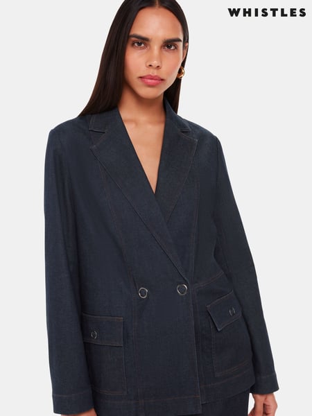 Whistles Blue Joanna Denim Blazer (B17101) | € 49