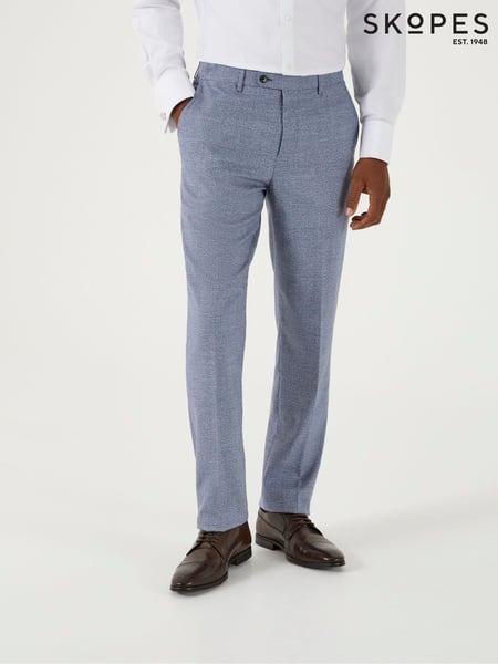 Skopes Blue Tailored Fit Jodrell Marl Tweed Suit: Trousers (B20067) | € 92