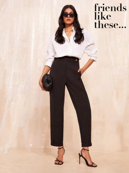 Friends Like These Black Tailored Barrel Trousers (B22229) | € 27