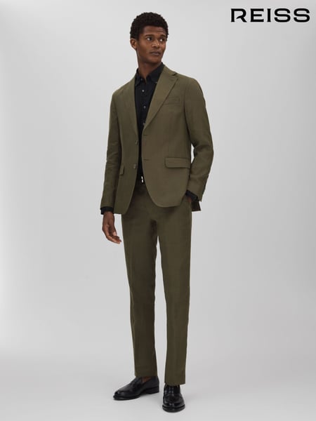 Oscar Jacobson Linen Double Breasted Blazer (B23522) | € 622