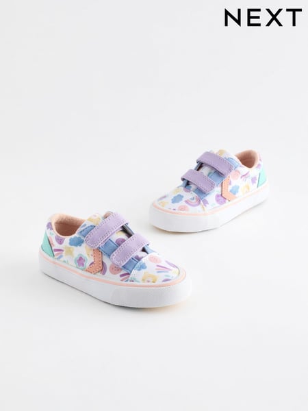 Weiß mit Character-Print - Touch Fasten Strap Printed Trainers (B24902) | 18 € - 19 €