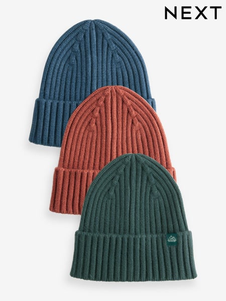 Autumnal Knitted Beanies 3 Pack (1-16yrs) (B25971) | € 11 - € 23