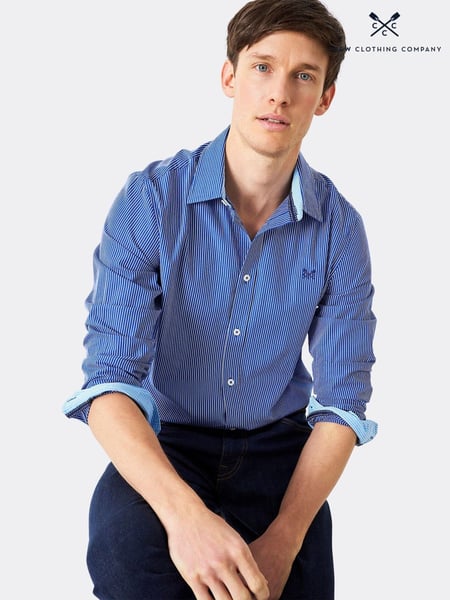 Crew Clothing Blue Slim Fit 100% Cotton Stripe Shirt (B26168) | € 89