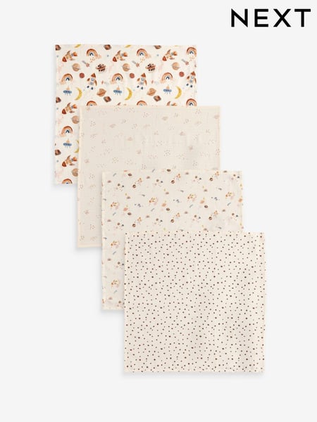 Neutral Space Baby Muslins 100% Cotton Cloths 4 Pack (B28115) | € 14 - € 17