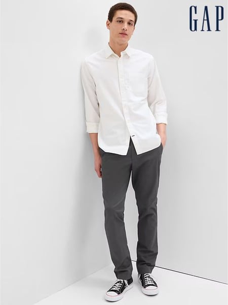 Gap Dark Grey Slim Fit Stretch Essential Chino Trousers (B28742) | € 62