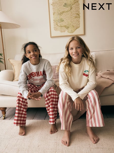 Red Copenhagen Woven Stripe Pyjamas 2 Pack (3-16yrs) (B29110) | € 40 - € 50