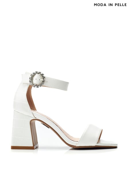Moda in Pelle Scilla Square Toe Two Part Glitz Buckle Block Sandals (B29513) | € 69