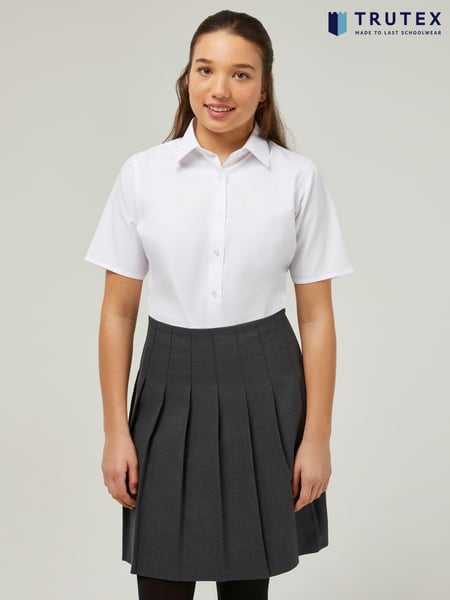 Trutex White Regular Fit Short Sleeve 3 Pack School Shirts (B29721) | € 34 - € 44