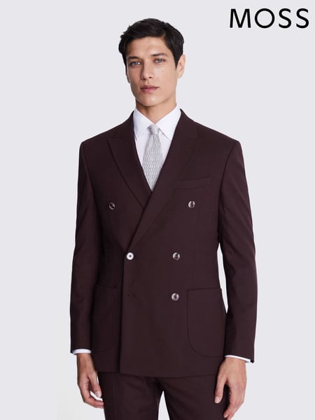 MOSS Port Red Tailored Fit Flannel Jacket (B34227) | € 162