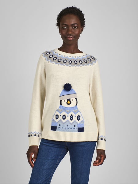 JoJo Maman Bébé Christmas Penguin Fair Isle Pattern Jumper (B34302) | 67 €