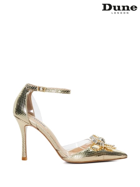 Dune London Gold Confess Bow Trim 2 Part Heels (B36060) | € 39