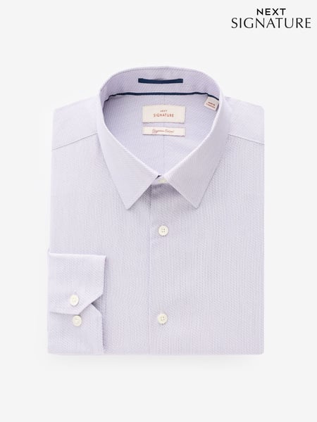 Lilac Texture Regular Fit Premium Two-Fold Cotton Shirt (B36153) | € 67