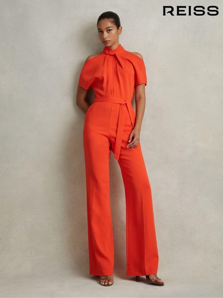 Reiss Orange Amari Split Sleeve Twist Neck Jumpsuit (B37106) | € 387