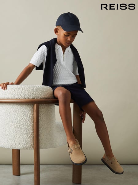 Reiss White Rizzo 3-9 yrs Half-Zip Knitted Polo Shirt (B38320) | € 59