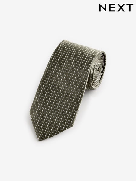 Olive Green Textured Tie (B41705) | € 12