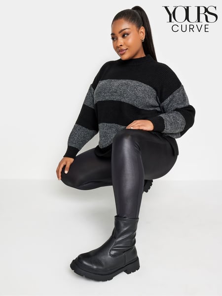 Yours Curve Black Wet Look Leggings (B41755) | € 33