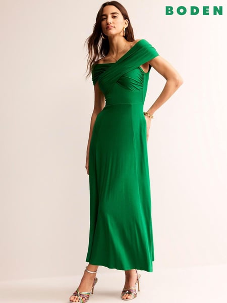 Boden Green Bardot Jersey Maxi Dress (B42716) | € 74
